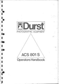 Durst ACS 801 manual. Camera Instructions.
